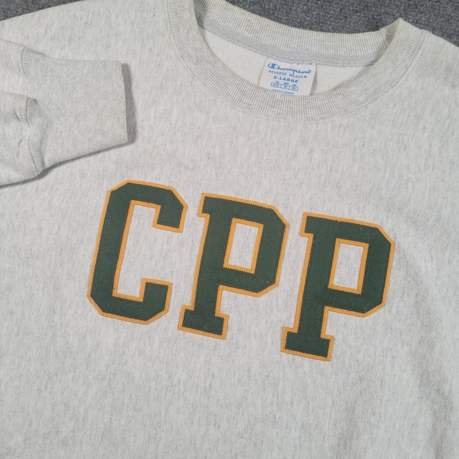 Cal Poly Pomona Crewneck Sweatshirt Mens Xl Gray Champion Reverse Weave Cpp